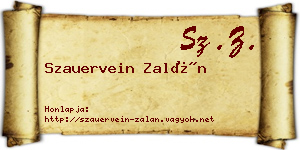 Szauervein Zalán névjegykártya
