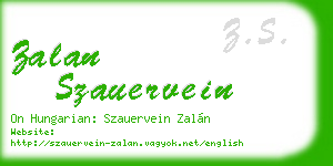 zalan szauervein business card